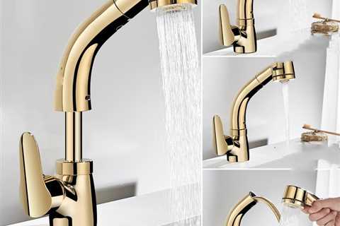 Gold/Chrome/Black/White Kitchen Faucet With Shower Head