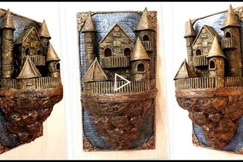 DIY/Magic Castle from recycled cardboard/Paper crafts/Wall decor