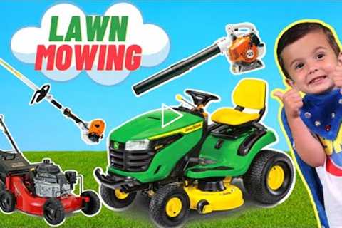 Lawn Mowers for Kids | Weed Eater & Leaf Blower | Yardwork for Kids | Power Tools | Fun Pretend ..