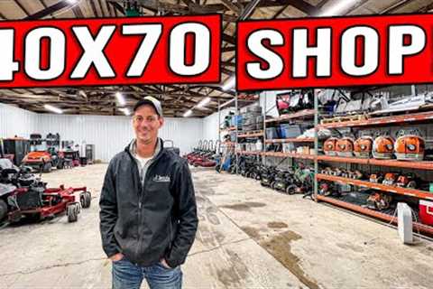 OPTIMIZED & ORGANIZED 40X70 SHOP SETUP [JJ GROUNDS SHOP TOUR!]