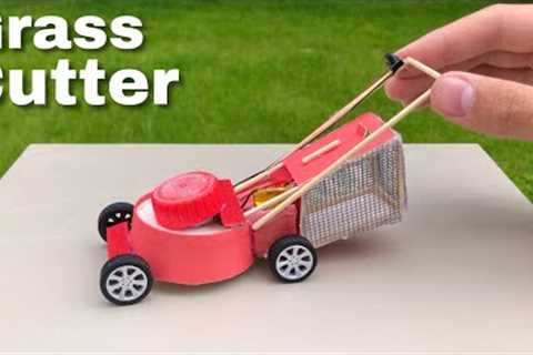 How to Make a Lawn Mower - DIY Realistic Miniature Grass Cutter