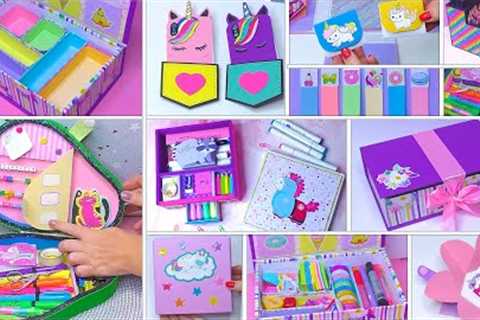 6 Amazing ideas from old cardboard  and colored paper 🌟 Easy crafts 🎁 organizers & pencil..