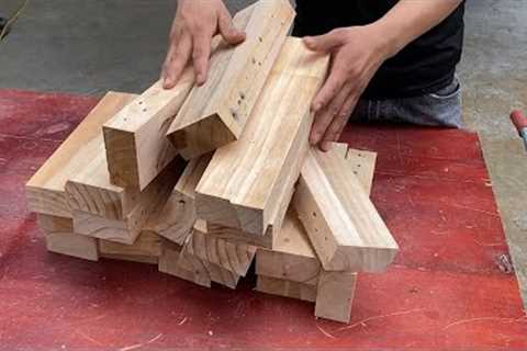 Easy Scrap Wood Projects You Can Make At Home  - Build A Bench With A Backrest From Scraps Of Wood