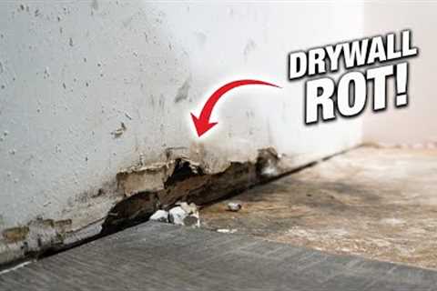 How To Fix Rotten Moldy Drywall From Water Damage! DIY For Beginners!