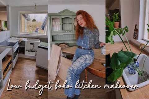 Low budget boho kitchen makeover