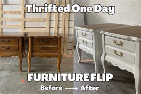 Flipping These FRENCH PROVINCIALS That I Thrifted For $30 in ONE DAY I Modern Furniture Makeover