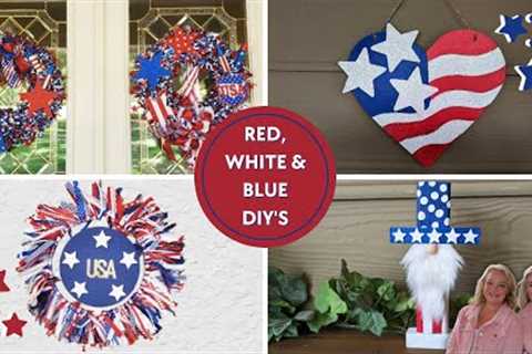 Patriotic Dollar Tree DIYs: Red, White & Blue Home Decor!