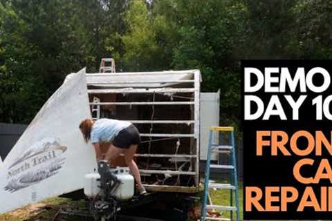 RV Water Damage Repair: Demo Day 10 Front Cap Repair