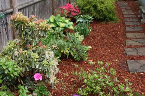 Red Mulch In Garden