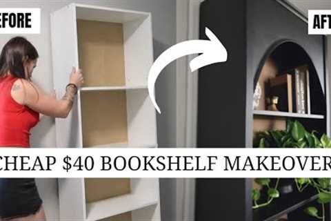 Diy furniture flip on a budget! Turning a basic bookshelf into something beautiful!