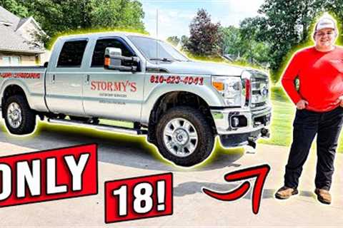 18 YEARS OLD Lawn Care OWNER! ► 2 Trucks ► Skidsteer ►Snow Plow! WOW!