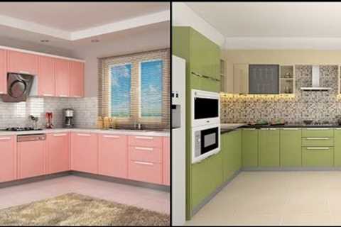 Latest Modular Kitchen Cabinet In Light Color Design Ideas 2023|Modern Open Kitchen Colors Design