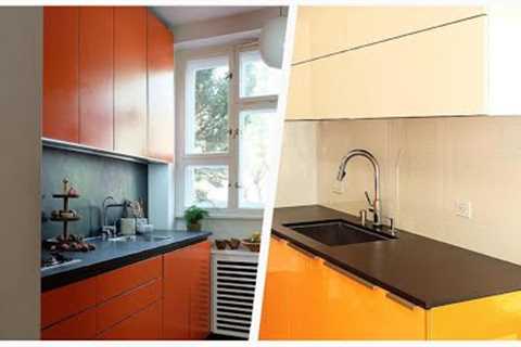 75 Kitchen With Orange Cabinets And Black Backsplash Design Ideas You''ll Love ♡