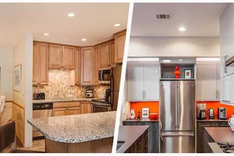 75 Kitchen With Dark Wood Cabinets And Orange Backsplash Design Ideas You''ll Love ♡