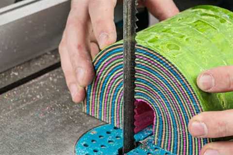 500 Paper Sheets Are Transformed Into a Vibrant Bowl | Epoxy Resin Project