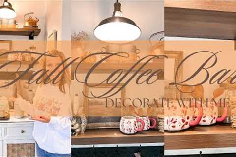 FALL 2023 COFFEE BAR DECORATE WITH ME | FALL COFFEE BAR DECORATING IDEAS