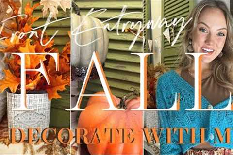 2023 FALL DECORATE WITH ME | Cozy Fall Entryway Decor Ideas🎃🍁🍂 Cottage Farmhouse Decorating