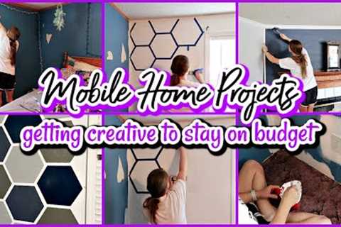 MOBILE HOME PROJECTS | USING LEFTOVER SUPPLIES TO MAKEOVER MY SISTERS BEDROOM | PROJECTS ON A BUDGET