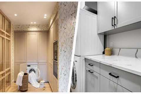 75 Laundry Room With Gray Cabinets And Quartz Backsplash Design Ideas You''ll Love 🌈