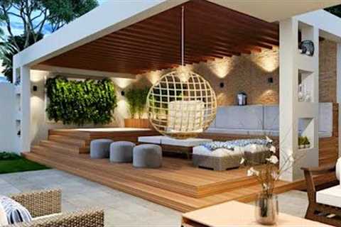 100 Modern Patio Design Ideas 2023 Backyard Garden Landscaping ideas| Home Rooftop Pergola Design P4