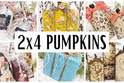 2X4 WOOD PUMPKINS - 6 different ways! SCRAP WOOD FALL diy''s - Easy fall wood diy''s