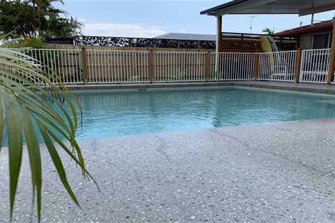 Honed Concrete Around Pool