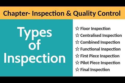 What Are The Four Types Of Inspection?