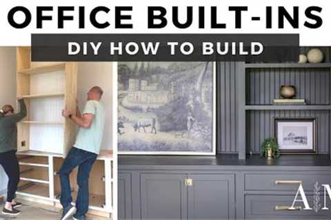 How We Built Our Office DIY Built-Ins - Built In Cabinets START to FINISH