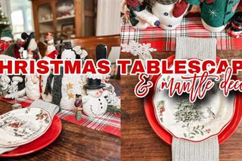 NEW 2023 CHRISTMAS DECORATE WITH ME / EASY CHRISTMAS TABLESCAPE IDEAS / TRADITIONAL CHRISTMAS DECOR