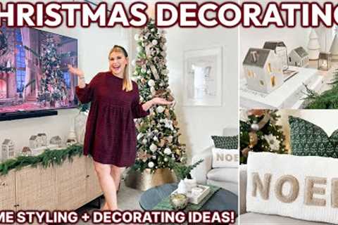 🎄 NEW CHRISTMAS DECORATE WITH ME 2023 🎄 | Cozy Christmas Living Room w/ Christmas Decorating Ideas