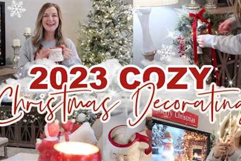 2023 COZY CHRISTMAS DECORATE | RUSTIC GLAM CHRISTMAS | CHRISTMAS DECOR PART 3 | Lauren Yarbrough