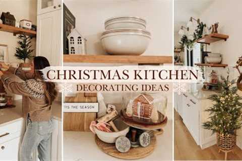 CHRISTMAS KITCHEN DECORATING IDEAS | CHRISTMAS DECORATE WITH ME 2023 KITCHEN EDITION