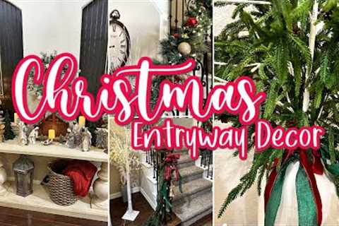 NEW CLEAN AND DECORATE WITH ME FOR CHRISTMAS 2023 / ENTRYWAY CHRISTMAS DECORATING IDEAS 2023