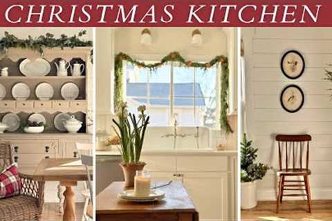 Cozy Christmas Kitchen Decorating | Simple & Natural Christmas Decor 2023