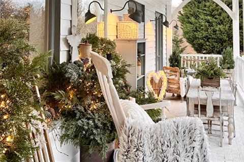 PORCH Decorating Ideas ~ Christmas Decor ~ Thrifted Decor ~ Natural Decor ~ Ep 6