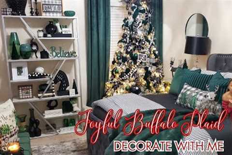 CHRISTMAS DECORATING BEDROOM TOUR|Cozy Christmas Bedroom 2023 Decorate With Me|Black  White &..