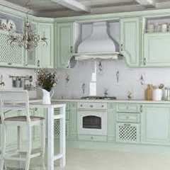 Modern Open Kitchen Design Ideas 2024|Latest Green Kitchen Cabinet Design|Kitchen Wall Design