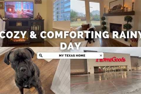 COZY RAINY DAY AT HOME | Shopping at HomeGoods & Dollar General | Comforting routine at home