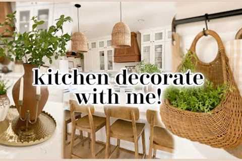 KITCHEN DECORATE WITH ME after the holidays | simple kitchen decorating ideas!