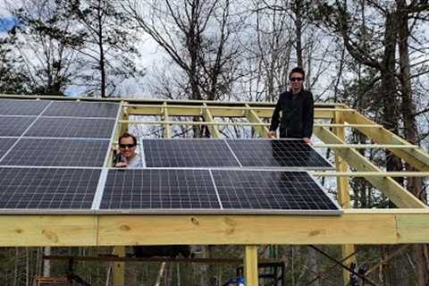 Using solar panels as a roof, 8kw solar array (follow up) utilizing the sun to be off grid