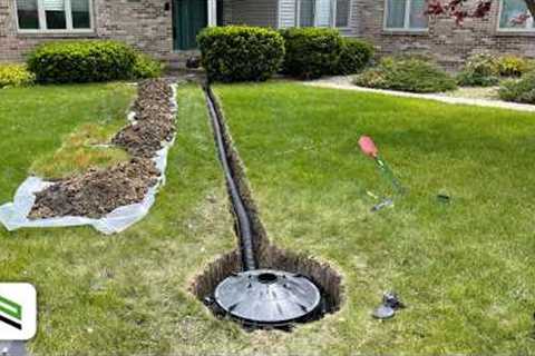 DIY Flat Yard Drainage Project | Yards With No Slope