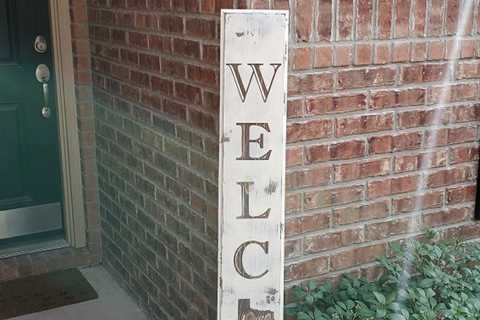 DIY Antique Style Welcome Sign - Wicked Handy