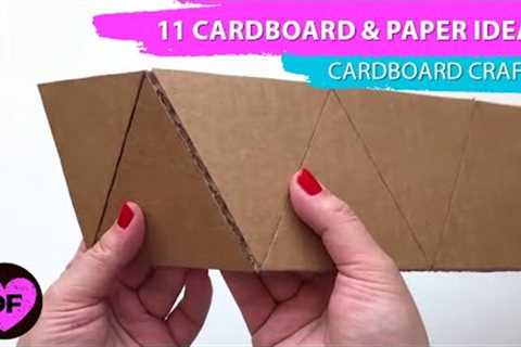 DIY 📦 👌 11 Cardboard & Paper Ideas | Cardboard crafts