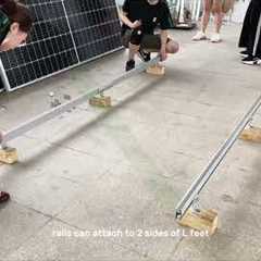 L foot solar mounting system demo by Solaracks #solarmounting #solarracking #Besupported #EPC