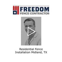 Residential fence installation Midland, TX - Freedom Fence & Services