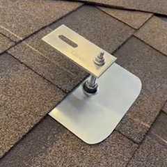 Solar panels mounting set on shingle roof